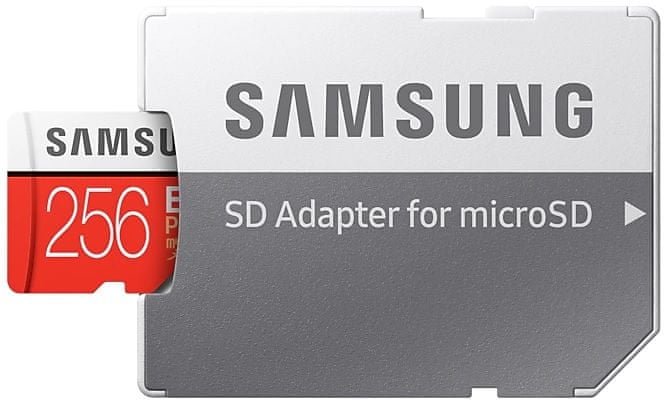 256 GB micro SDXC spominska kartica Samsung EVO PLUS + SD adapter