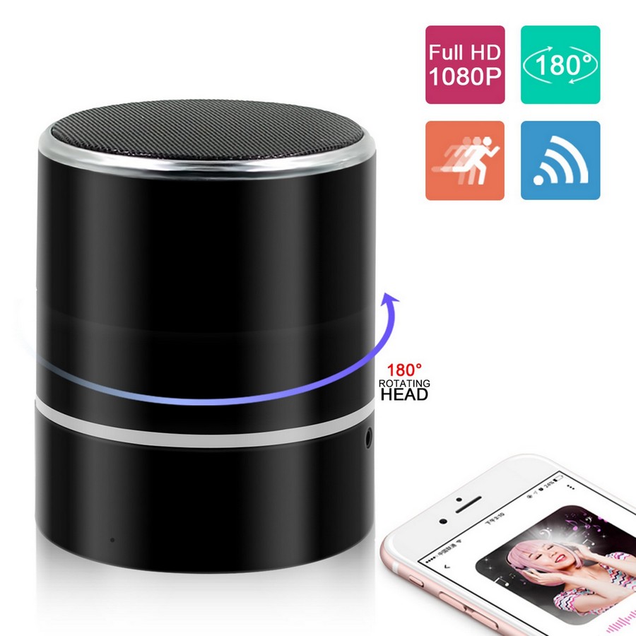 Bluetooth zvočnik z vrtljivo kamero FULL HD Wifi P2P