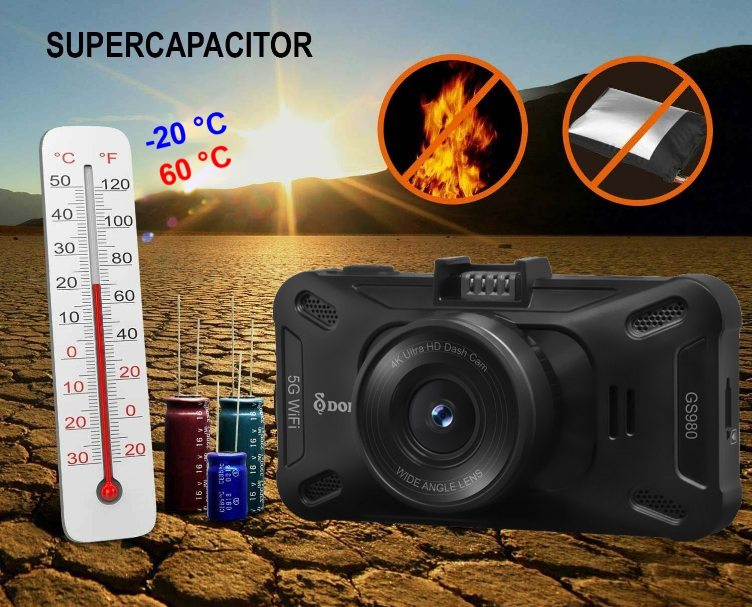 super kondenzator - dod avto kamera GS980D