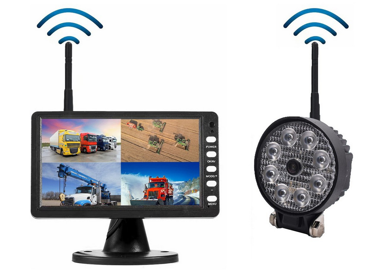 WiFi kamera za vzvratno vožnjo 120° s 720P AHD z 8x LED lučjo + 7" digitalni LCD monitor