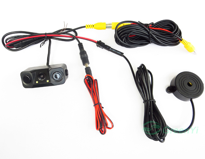 3-v-1 kamera za vzvratno vožnjo s parkirnimi senzorji in IR Night Vision