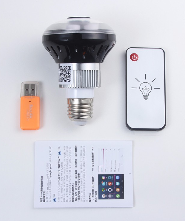 wifi kamera skrita v LED žarnicah