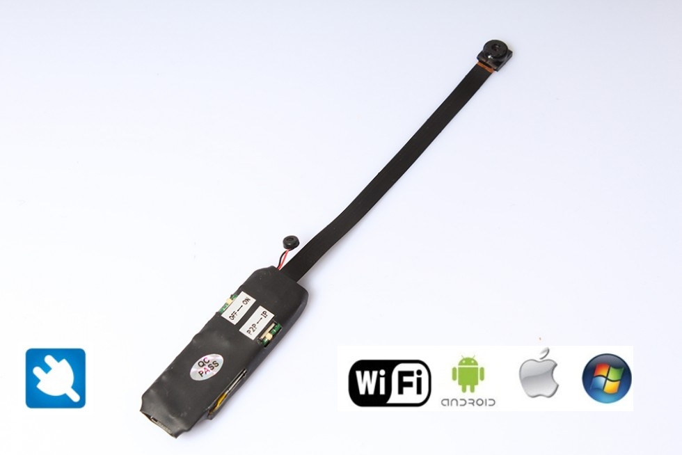 Mini wifi pinhole kamera z vgrajeno baterijo in anteno
