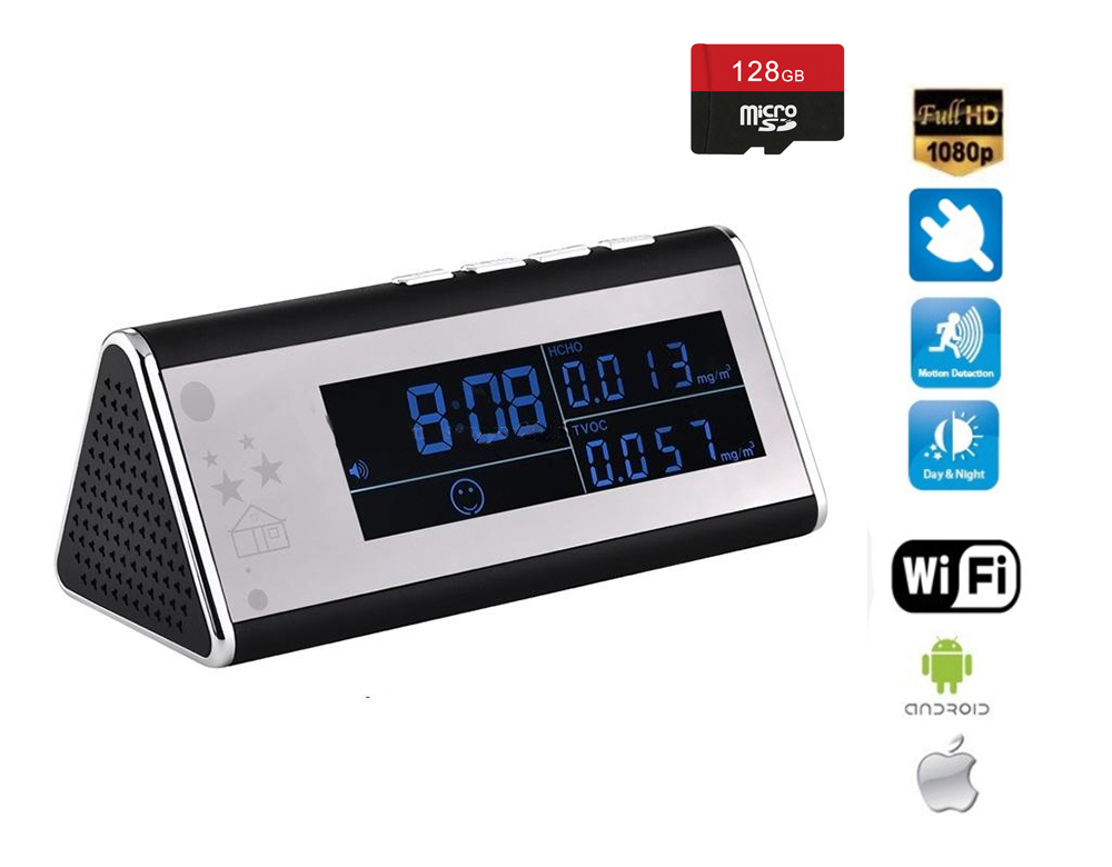 budilka s full hd wifi kamero