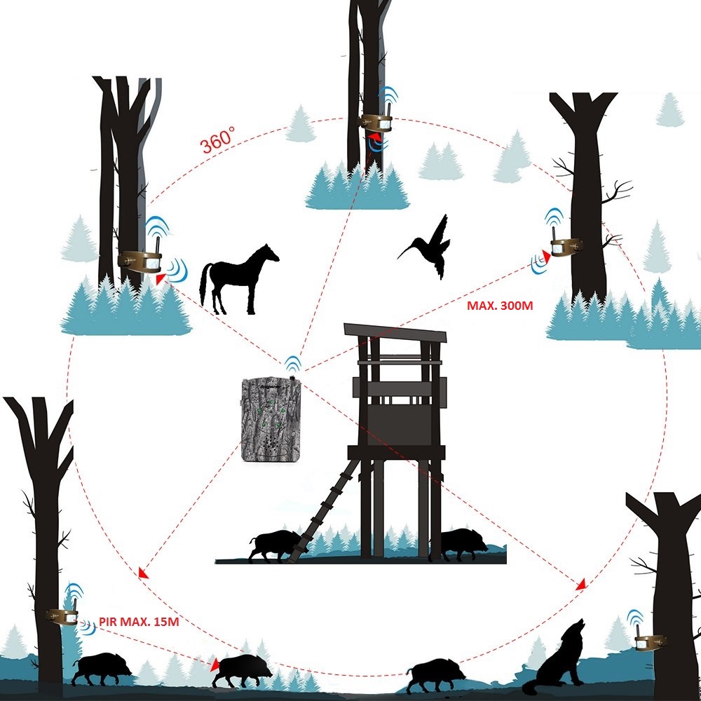 lovski alarmni sistem Bestguarder v gozdu