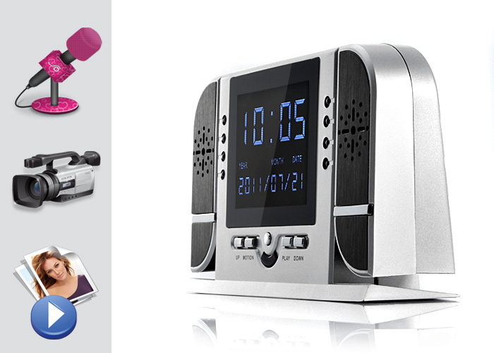 LCD budilka s kamero + zaznavanje gibanja + nočna IR LED