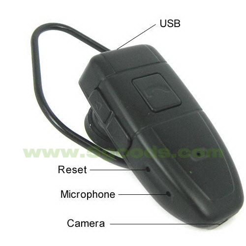 Kamera skrita v slušalki Bluetooth + 4 GB